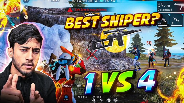 New Dangerous Weapon VSK94 Sniper Solo VS Squad OP Gameplay