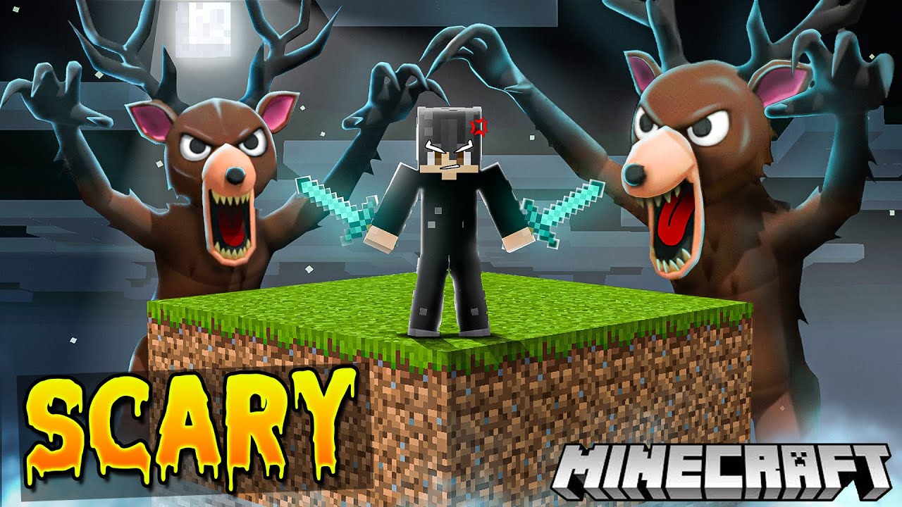 Surviving Scary One Chunk Civilization in Minecraft!