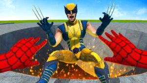 Throwing WOLVERINE Into Deadly Pit - Bonelab VR Mods