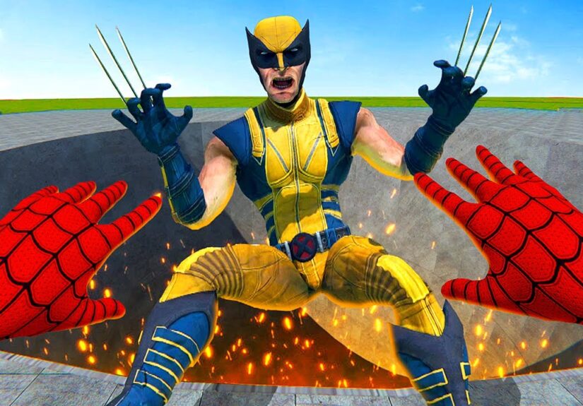 Throwing WOLVERINE Into Deadly Pit - Bonelab VR Mods