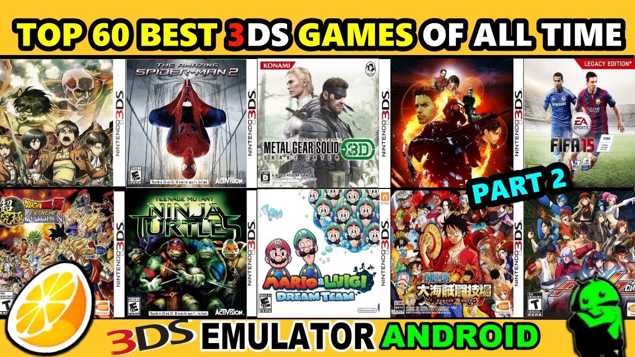 Top 60 Best Nintendo 3DS Games for Citra Emulator Android