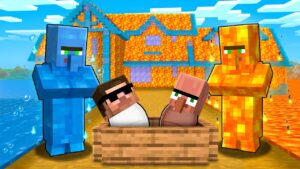 We Got ADOPTED by WATER & LAVA Family in Minecraft..