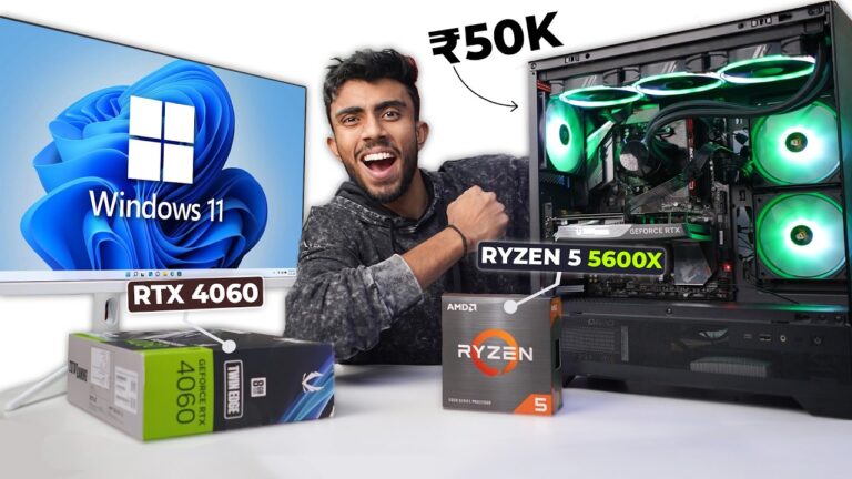 50,000-/RS BEST PC Build ⚡ With RTX 4060 GPU! Best