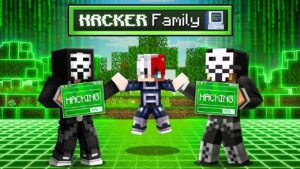 Adopted By A HACKER FAMILY In Minecraft!