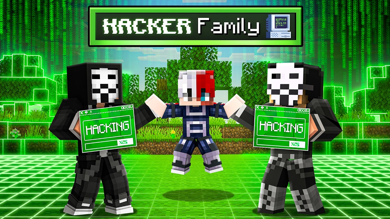 Adopted By A HACKER FAMILY In Minecraft!