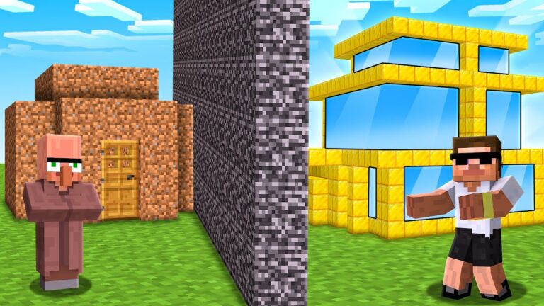 Carry vs Doorbin Upgrade the House Battle in Minecraft !