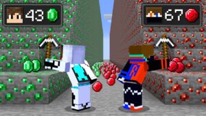 EMERALD vs RUBY BATTLE in Minecraft