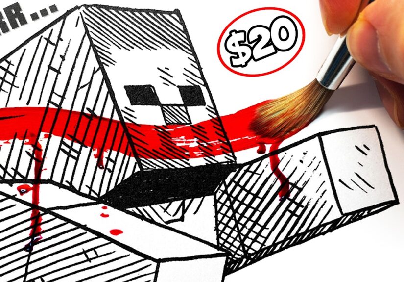 HORROR Artist Vs $20 MINECRAFT "How to Draw" Book ✍️