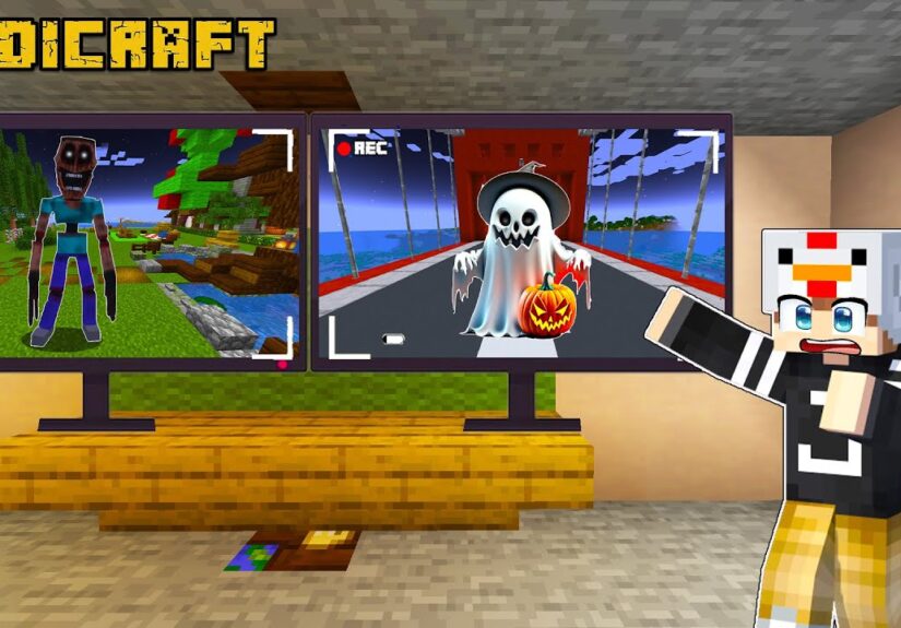 I Found Scary GHOST On A CCTV Camera in Minecraft!!