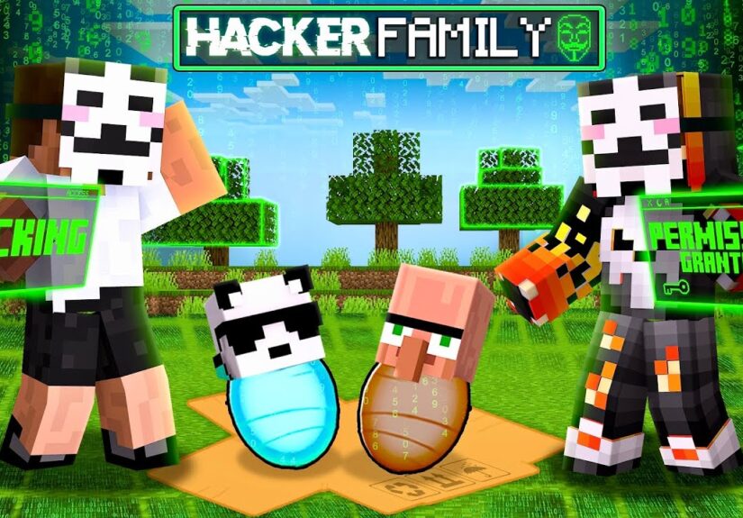 I Got Adopted By A HACKER FAMILY In Minecraft!