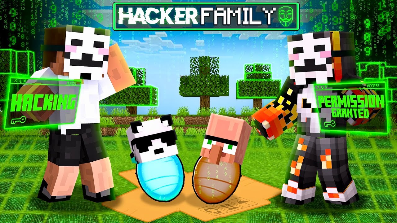 I Got Adopted By A HACKER FAMILY In Minecraft!
