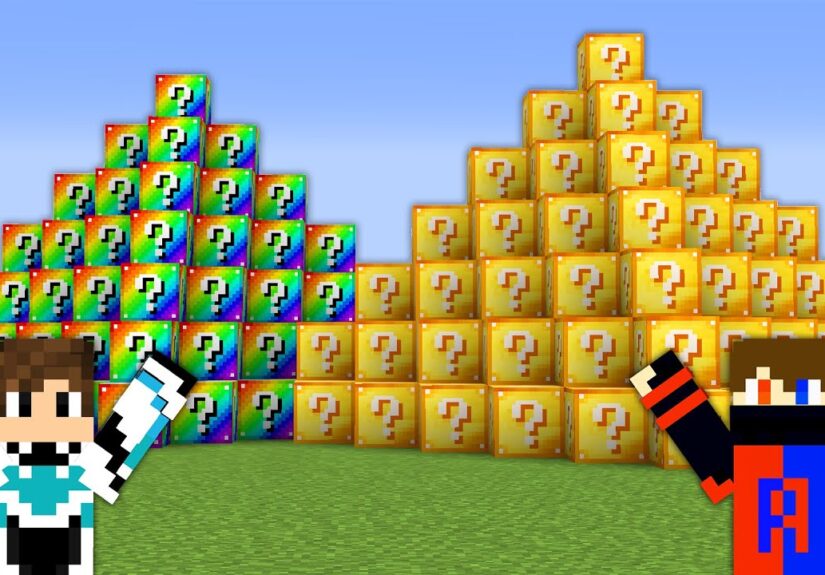 I Played a Lucky Block PYRAMID Race in Minecraft
