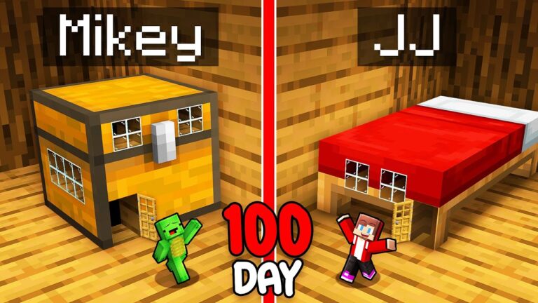 Mikey and JJ Survive 100 Days inside CHEST vs BED