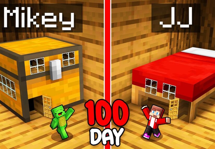 Mikey and JJ Survive 100 Days inside CHEST vs BED
