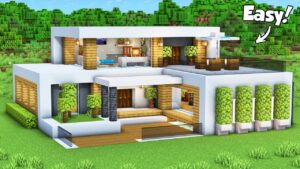 Minecraft: How to Build a Modern House Tutorial (Easy to