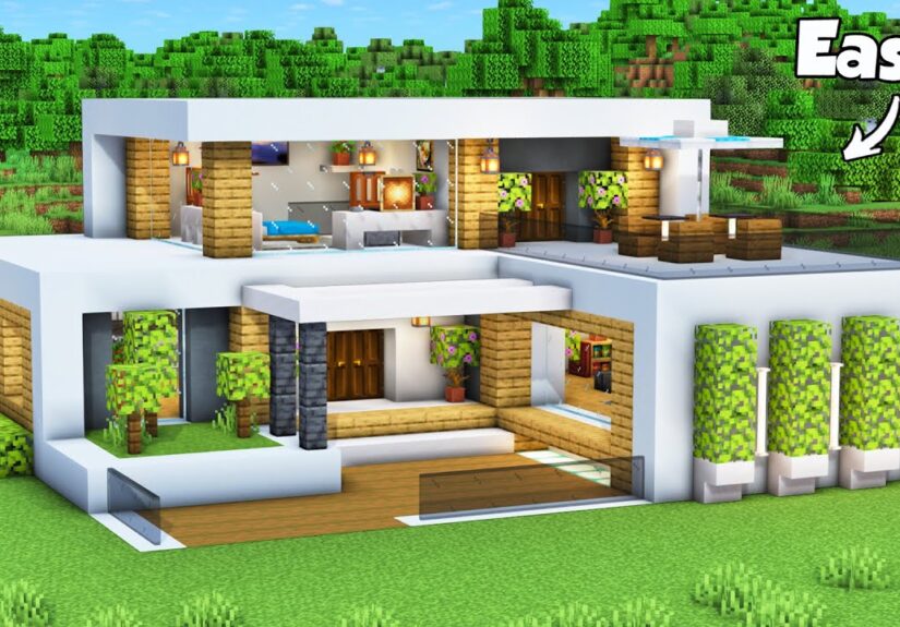 Minecraft: How to Build a Modern House Tutorial (Easy to