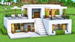 Minecraft: How to Build a Small Modern House Tutorial (Easy)