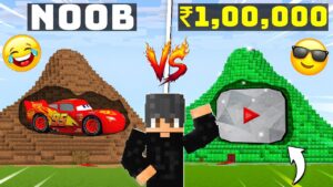 Rs1 vs Rs1,00,000 Luxury Mountain Mining in Minecraft @ProBoiz95