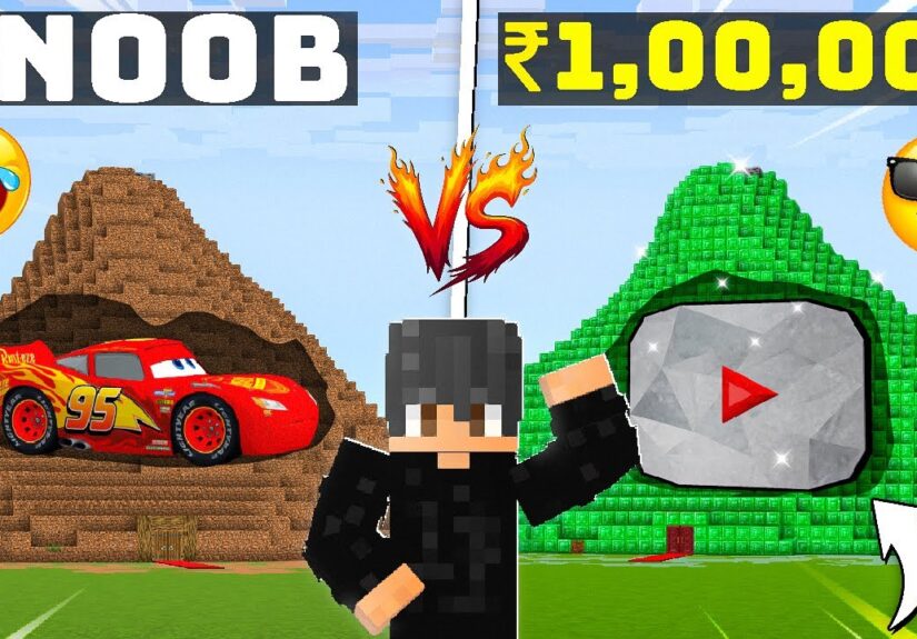 Rs1 vs Rs1,00,000 Luxury Mountain Mining in Minecraft @ProBoiz95