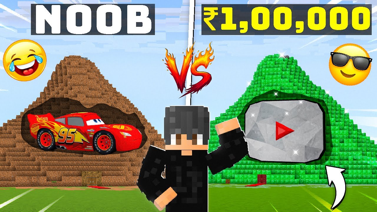 Rs1 vs Rs1,00,000 Luxury Mountain Mining in Minecraft @ProBoiz95