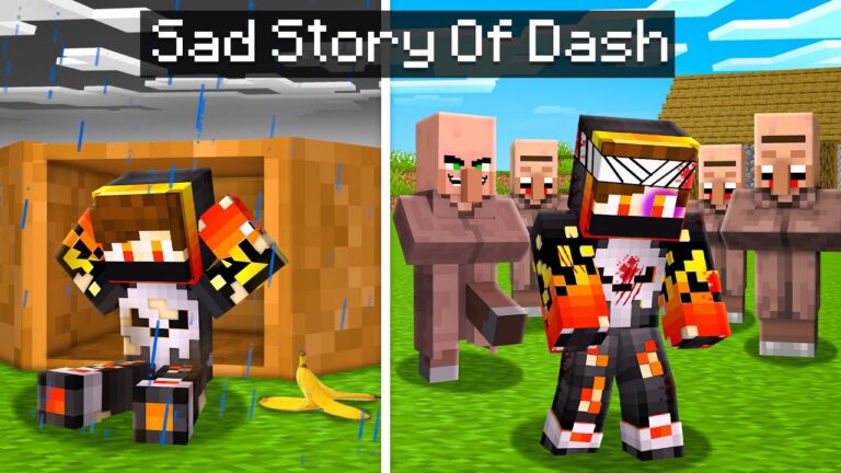 SAD STORY OF DASH IN MINECRAFT !!!