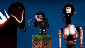 Sobreviví a OneBlock con MOD de TERROR en Minecraft