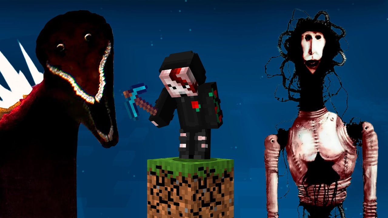 Sobreviví a OneBlock con MOD de TERROR en Minecraft