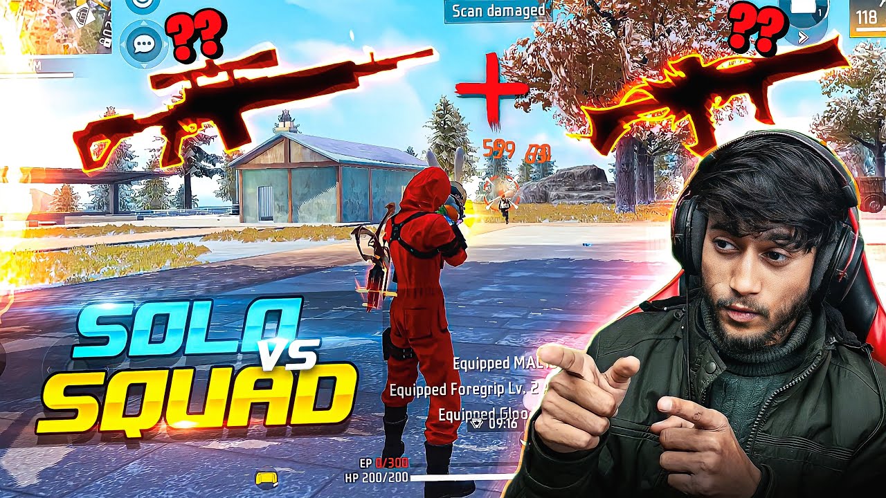 These Weapons Made Me Headshot Machine😱 SOLO VS SQUAD GAMEPLAY