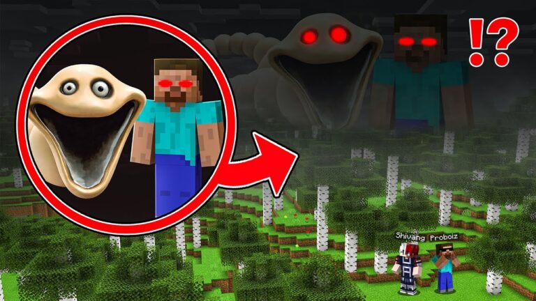 We Got Attacked BY Hungry Worm And Herobrine In Minecraft
