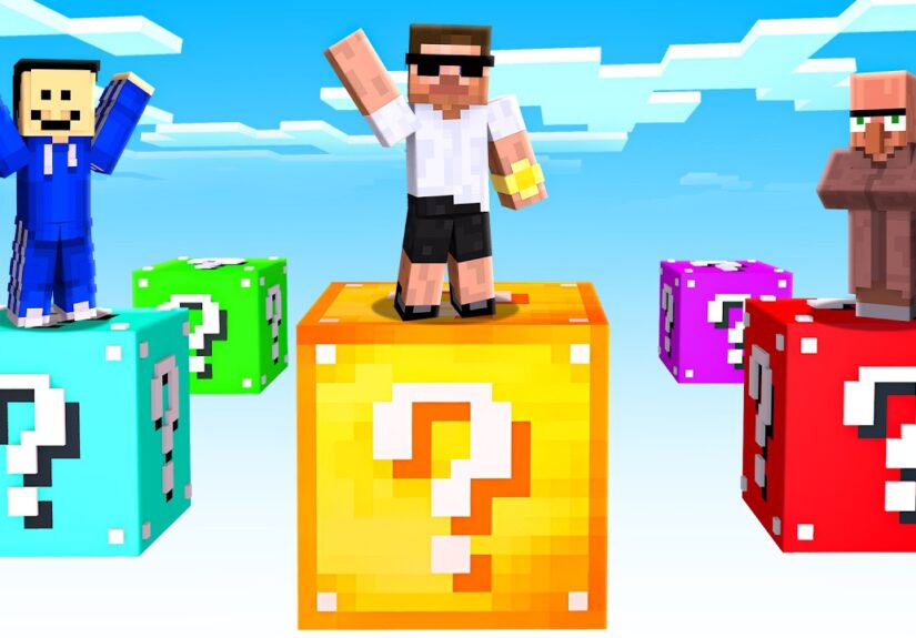 Who Will Win Gaint Lucky Block Race in Minecraft ??