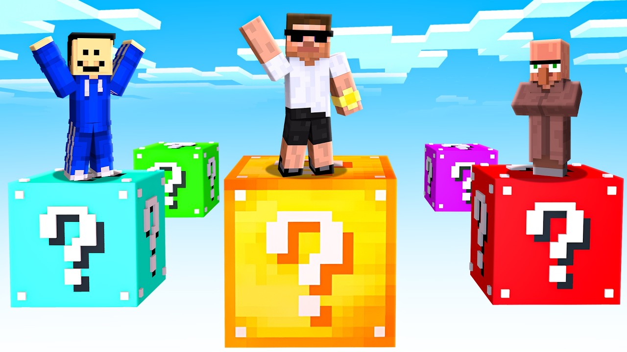 Who Will Win Gaint Lucky Block Race in Minecraft ??