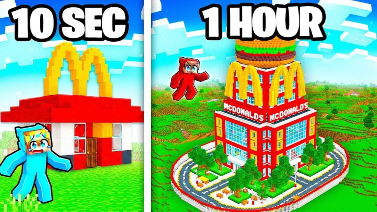 10 Seconds vs 1 Hour MCDONALDS Build Challenge!