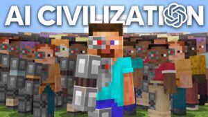 100 AIs Simulate Civilization in Minecraft