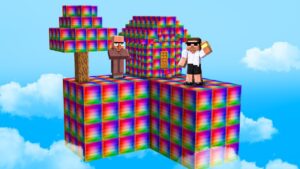 Carry and Doorbin Got Stuck on Avaritia Island in Minecraft..