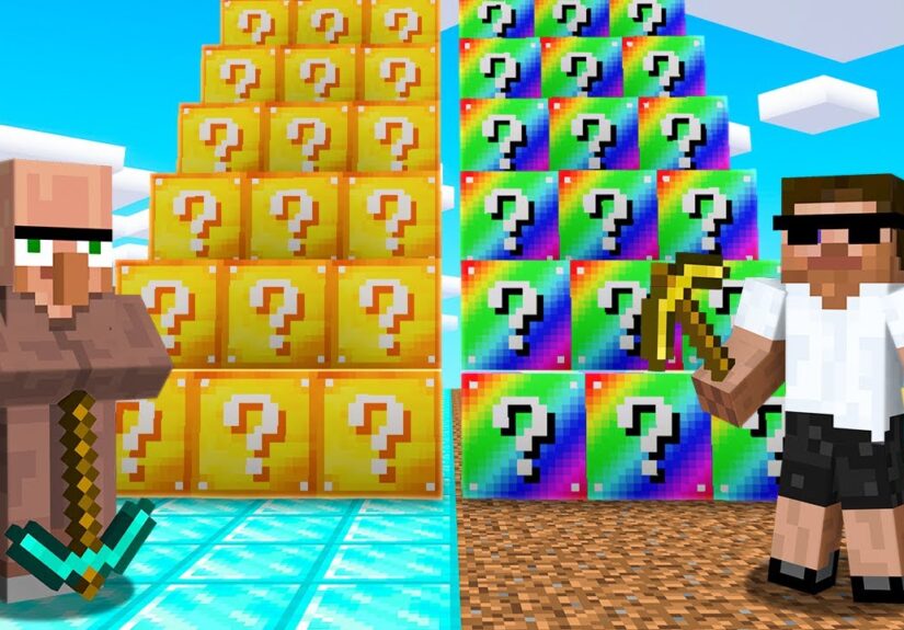 Extreme Lucky Block Challenge with Doorbin in Minecraft..