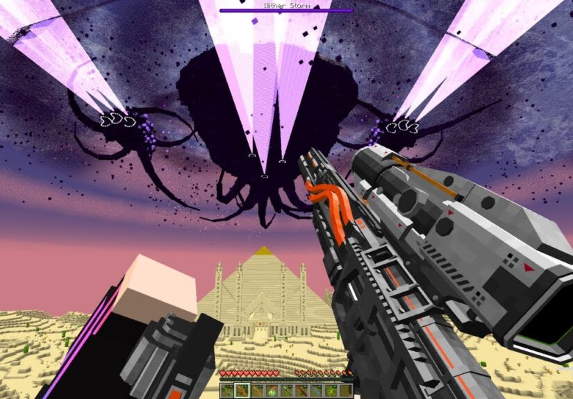 I DESTROYED the WITHER STORM Using MODERN GUNS in Minecraft