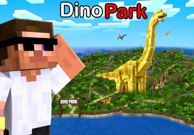I Found a Dinosaur Park Zoo in Minecraft..