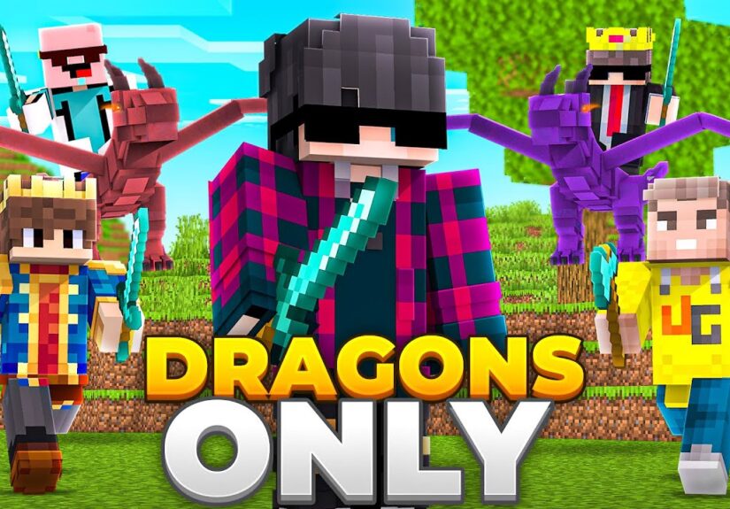 I Joined a 'DRAGONS ONLY' Minecraft Server!