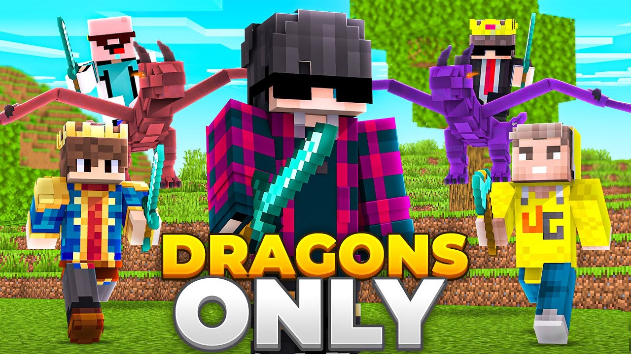 I Joined a 'DRAGONS ONLY' Minecraft Server!