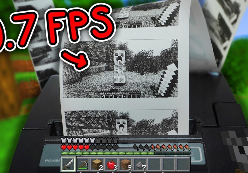 I actually beat Minecraft on a receipt printer