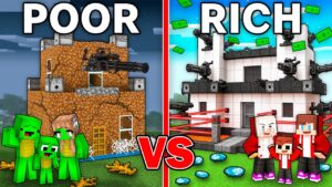 Mikey POOR vs JJ RICH Family Security House Survival Battle