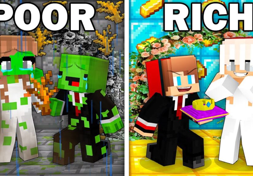 Mikey POOR vs JJ RICH Wedding Survival Battle in Minecraft