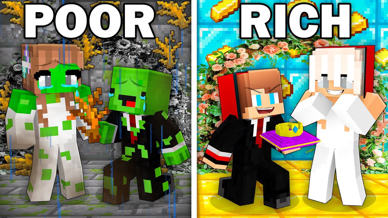 Mikey POOR vs JJ RICH Wedding Survival Battle in Minecraft