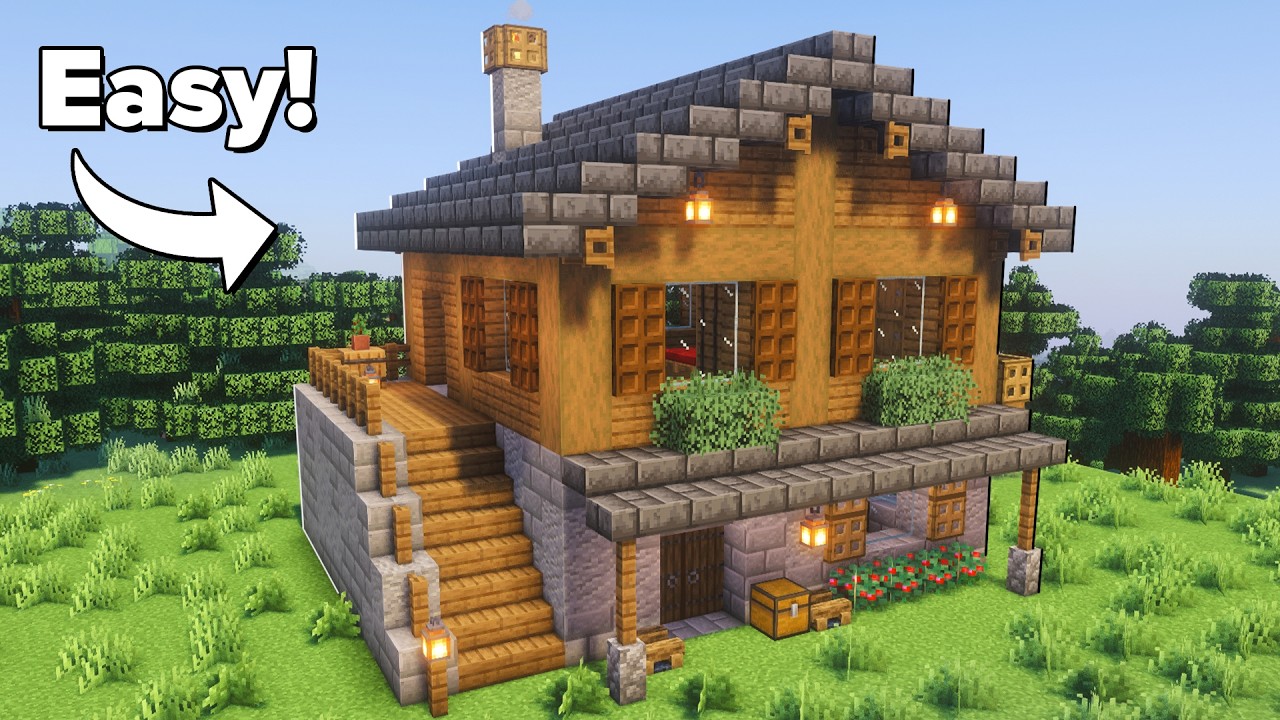 Minecraft: How to Build a Spruce Starter House | Tutorial🏠