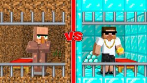Rich vs Poor Prison Survival Battle in Minecraft..