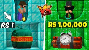Rs1 vs Rs 1,00,000 DIWALI MINING CHALLENGE IN MINECRAFT with