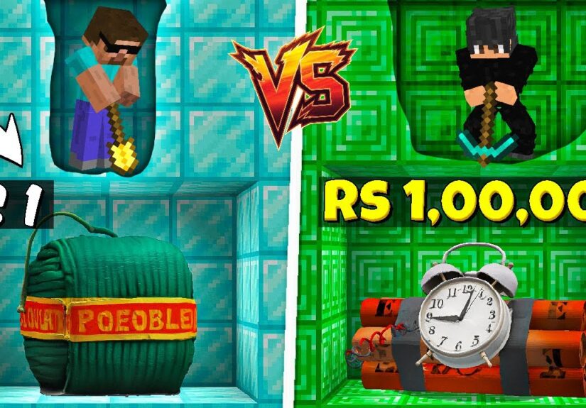Rs1 vs Rs 1,00,000 DIWALI MINING CHALLENGE IN MINECRAFT with