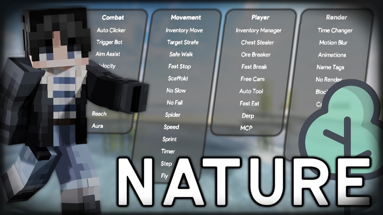 UPDATED Hack Client | Nature For Minecraft Bedrock 26.2 🌳