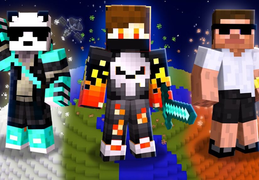 WE BEAT ONE CHUNK PLANET IN MINECRAFT !!!