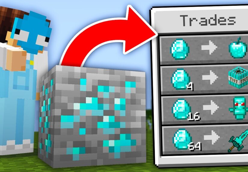 i secretly traded with BLOCKS in Minecraft...